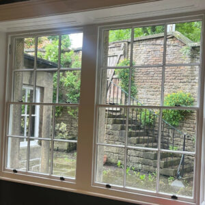 Two side-by-side sash windows (photograph)